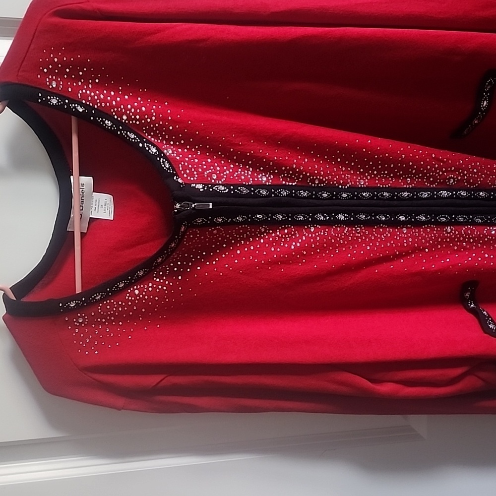 c.d. Daniels red holiday zip sweater size 3x